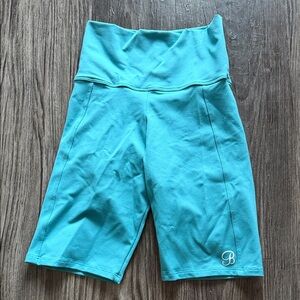 Women's Teal High-Waisted Shorts